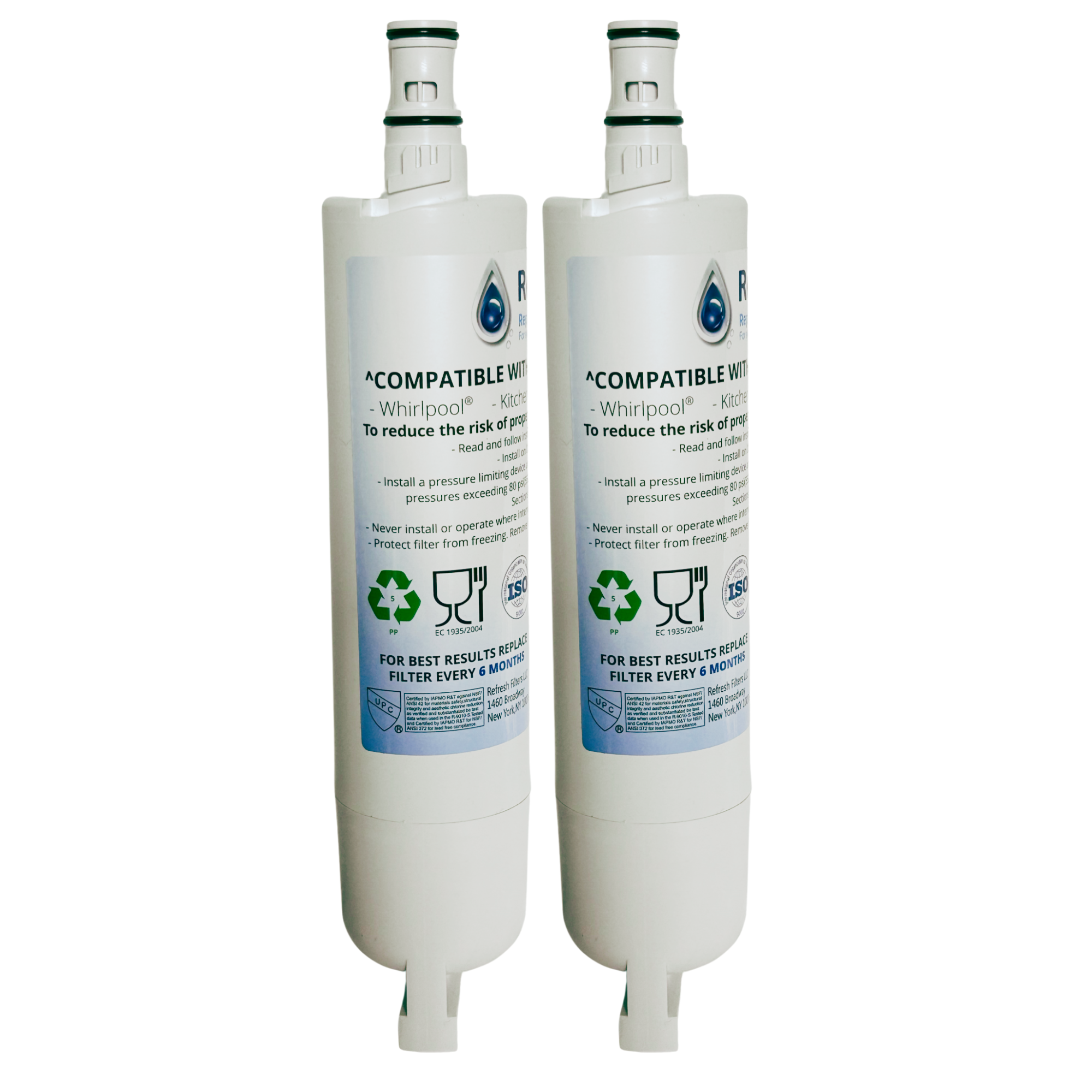Refresh 9010(A) Replacement Refrigerator Water Filter for Whirlpool 4396508 / EDR5RXD1 / Filter 5