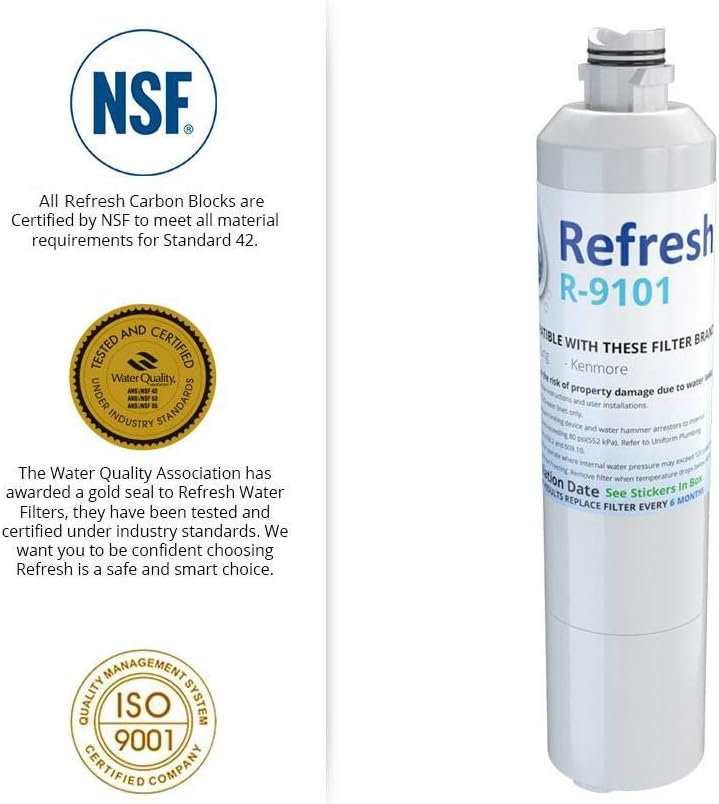 Refresh R-9101 Replacement for Samsung DA29-00020A, DA29-00020B, HAF-CIN/EXP, 46-9101 Refrigerator Water Filter