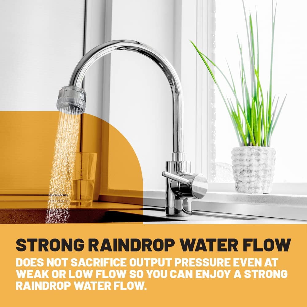 Kitchen and Bathroom Faucet Filter Kit - Includes 10 Adapters - Improves Taste and Odor, Protects Skin and Health - Removes Dirt and Rust (Sediment)