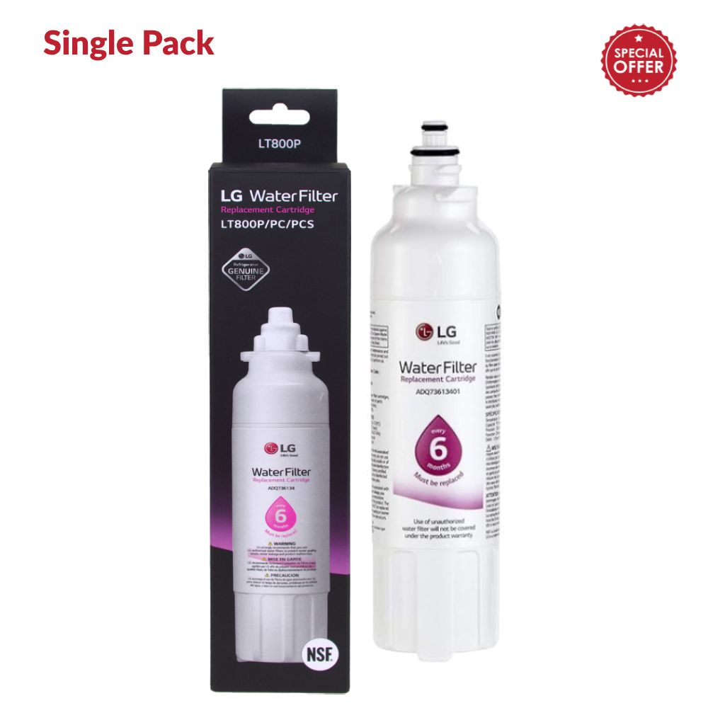 LG Genuine Refrigerator Water Filter for LT800, LT800P, LT800PC, ADQ73613403, ADQ73613402, ADQ73613401, LMXC23746D, LMXC23746S, Kenmore 9490