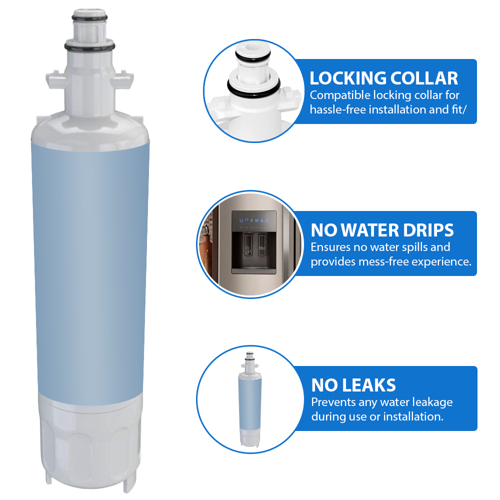 Generic Replacement for LG LT-700 Refrigerator Water Filter 9690, 46-9690, ADQ36006102, LG LT700P, ADQ36006101