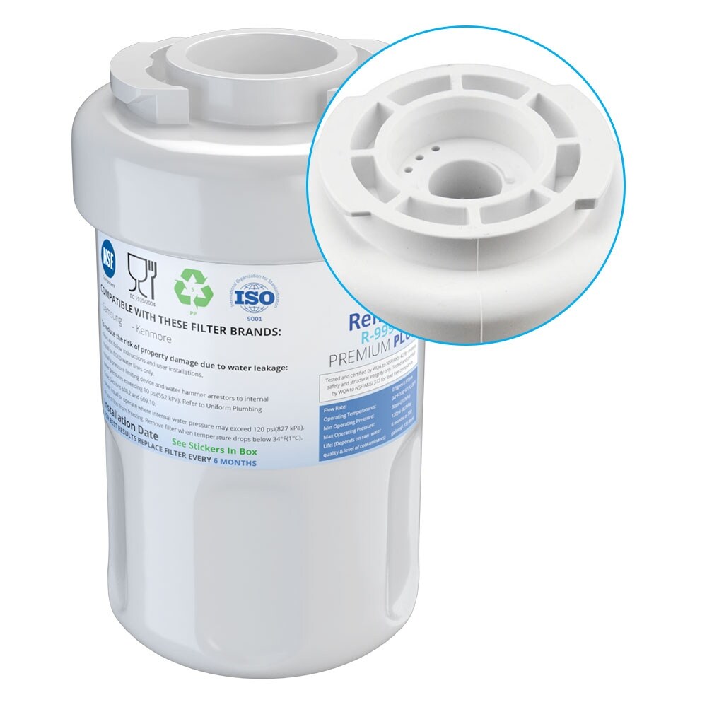 Refresh R-9991-Premium Plus NSF-53 Premium Replacement Refrigerator Water Filter Compatible with GE Smartwater MWF GWF, MWFP, MWFA and Kenmore 46-9991, 469991, 9991 Refrigerator Water Filter