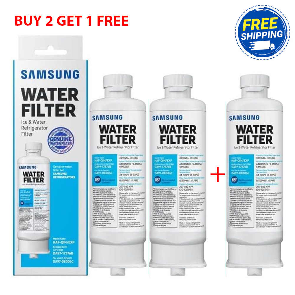 BUY 2, GET 1 FREE! Genuine Samsung Refrigerator Water Filter for Samsung DA97-17376B / HAF-QIN / HAF-QIN/EXP