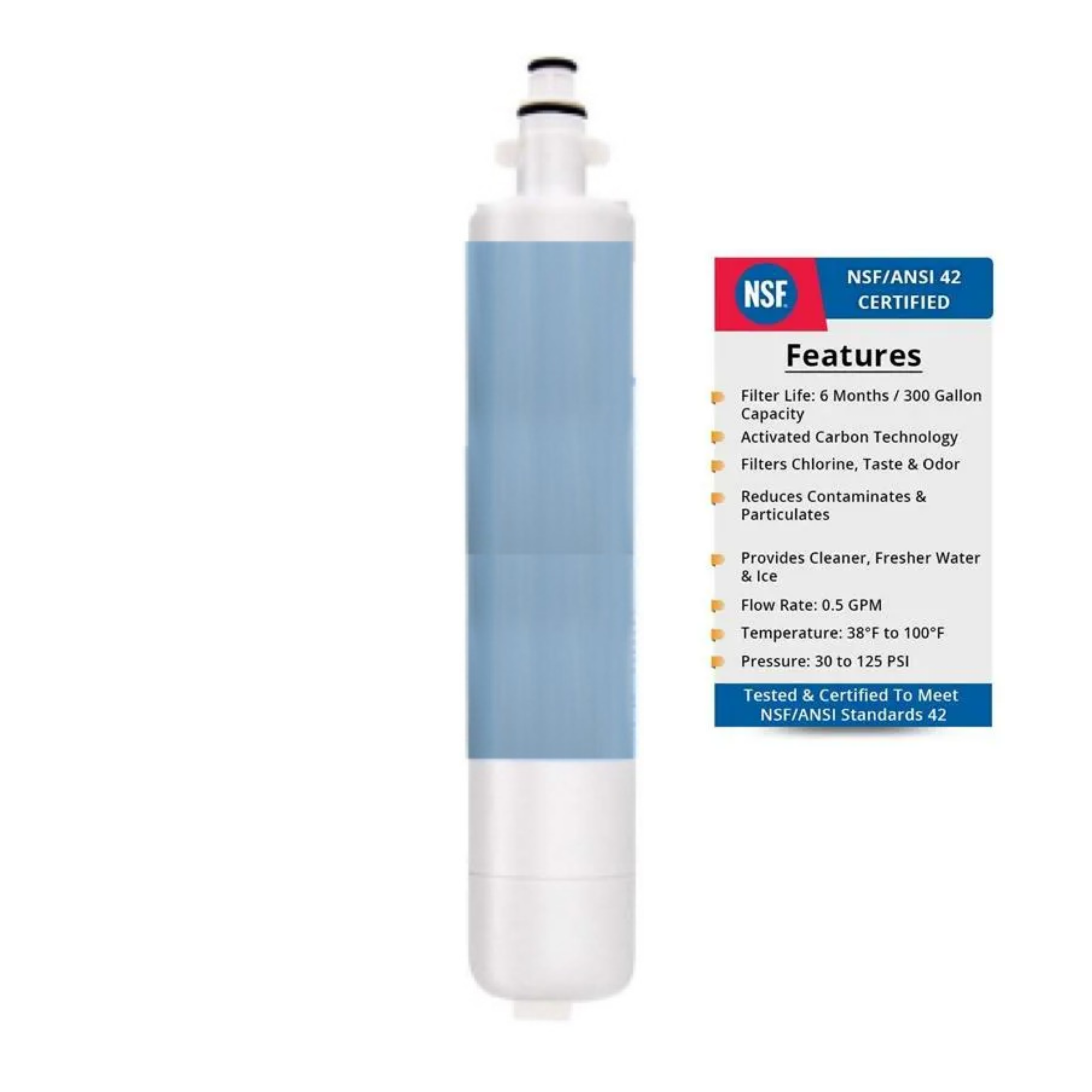 Value Replacement for GE MSWF / MSWFDS / EFF-6022A / 101820A Refrigerator Water Filter