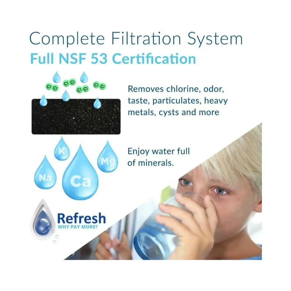 Refresh Premium Plus R-9010(B) Replacement Refrigerator Water Filter - Fits Whirlpool Filter 5 - Refresh R-9010(B)