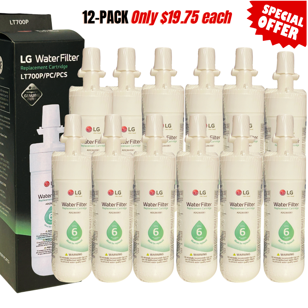 12-Pack Special LG Genuine Refrigerator Water Filter for LG LT-700P