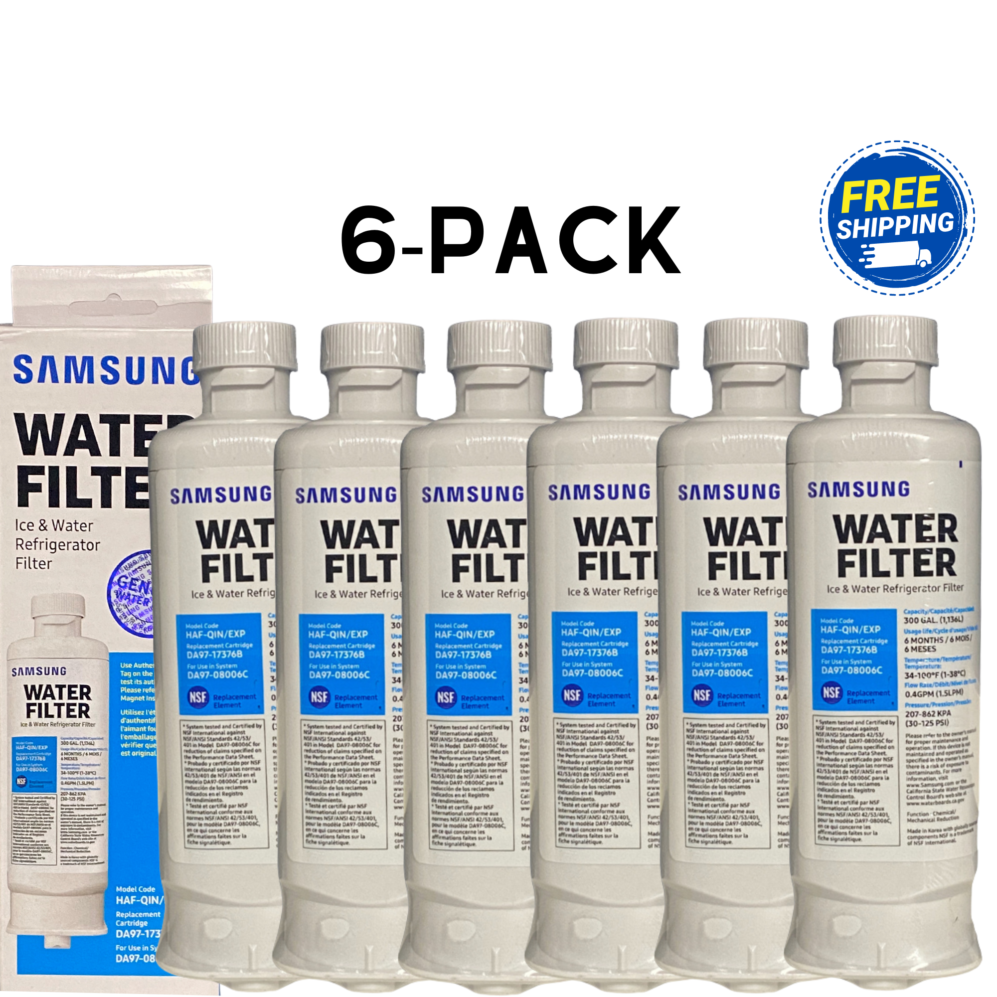 Samsung Genuine Refrigerator Water Filter for Samsung DA97-17376B / HAF-QIN / HAF-QIN/EXP