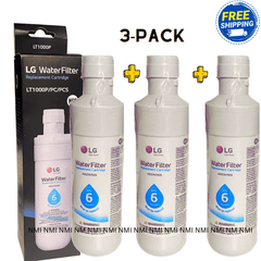 Genuine LG LT-1000P Refrigerator Water Filter 3-Pack