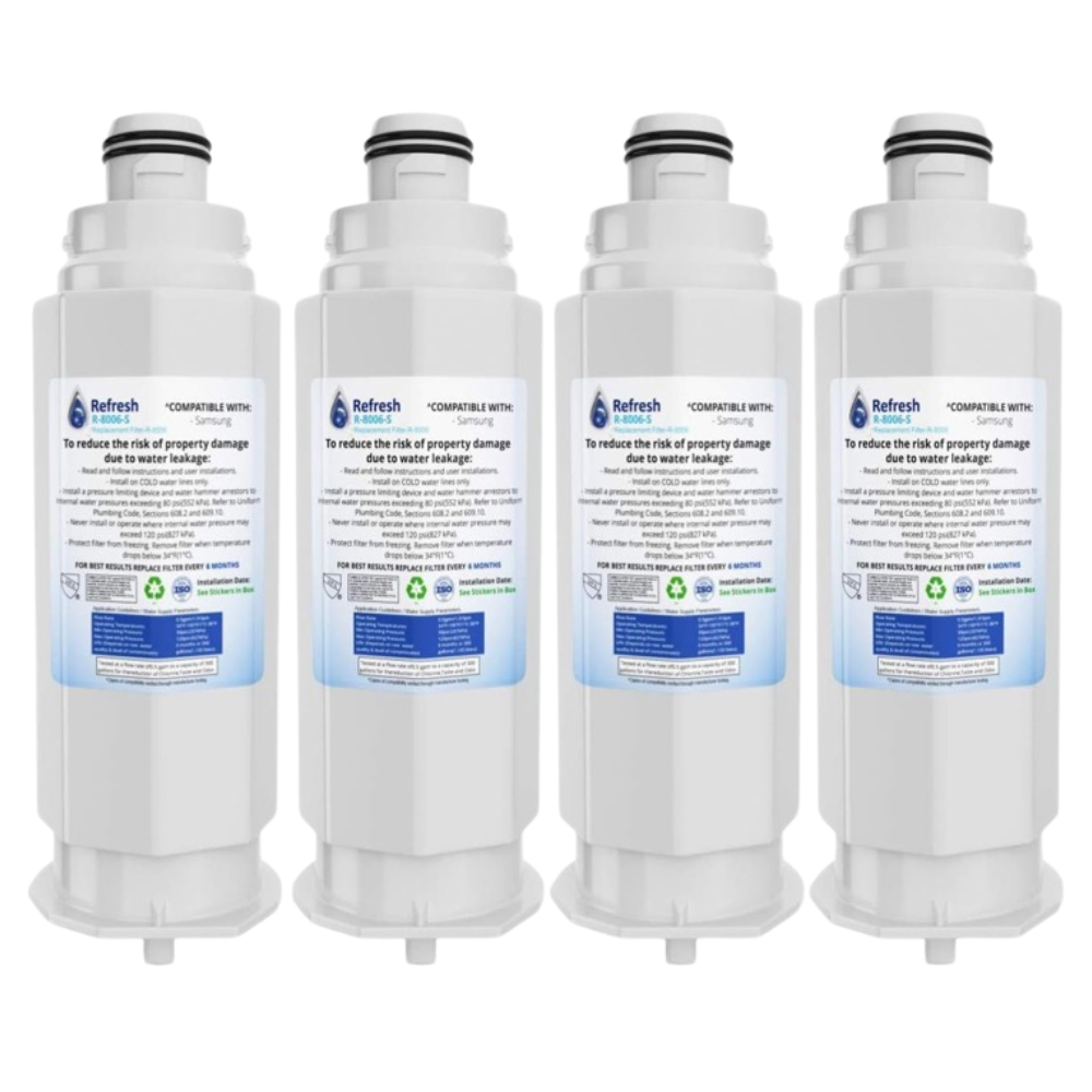 Refresh R-8006-S Replacement Refrigerator Water Filter for Samsung DA97-17376B, DA97-08006C, HAF-QIN, HAF-QIN/EXP, RF23M8070SG, BRF425200AP