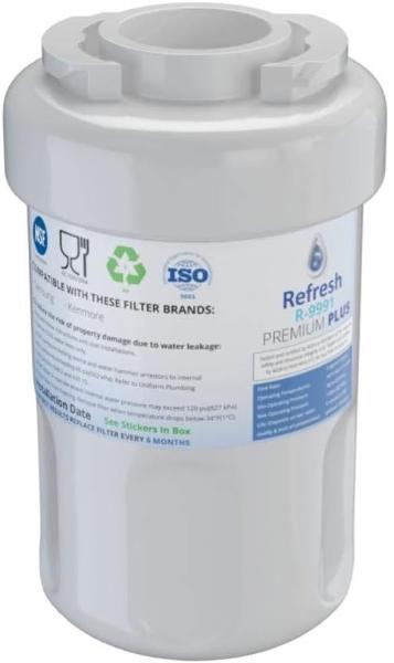 Refresh R-9991-Premium Plus NSF-53 Premium Replacement Refrigerator Water Filter Compatible with GE Smartwater MWF GWF, MWFP, MWFA and Kenmore 46-9991, 469991, 9991 Refrigerator Water Filter