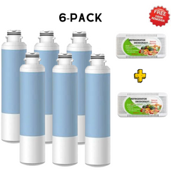 Generic Frigidaire EPTWFU01 Filter 6-Pack + 2 FREE Fridge Deodorizers