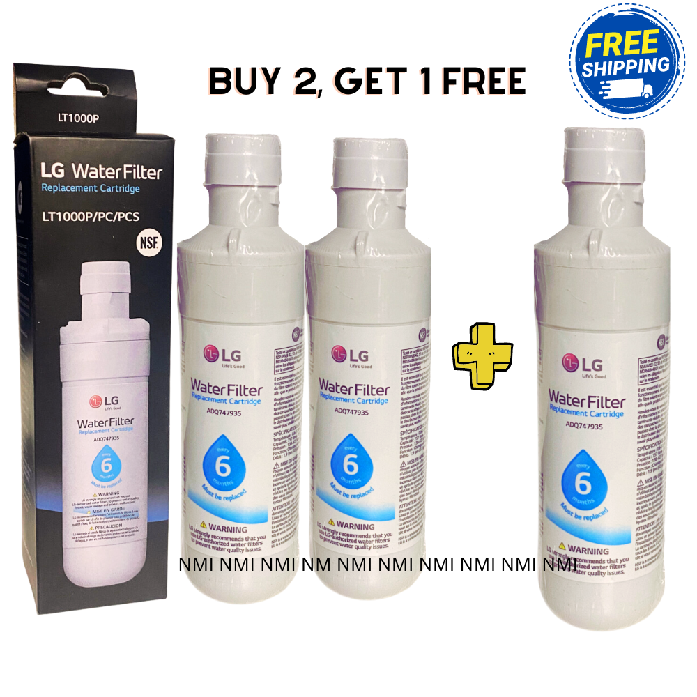 BUY 2, GET 1 FREE! LG Genuine Refrigerator Water Filter for LG LT-1000P