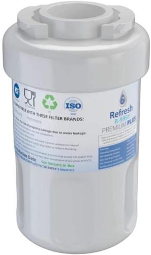 Refresh R-9991 NSF-53 Premium Plus Replacement Refrigerator Water Filter Compatible with GE Smartwater MWF GWF, MWFP, MWFA and Kenmore 46-9991, 469991, 9991 Refrigerator Water Filter