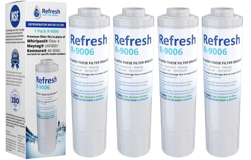 Refresh R-9006 Replacement Refrigerator Water Filter for UFK8001 / WF295 / WSM-2